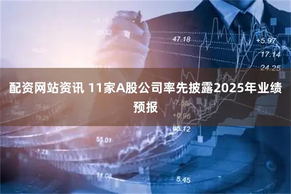 配资网站资讯 11家A股公司率先披露2025年业绩预报